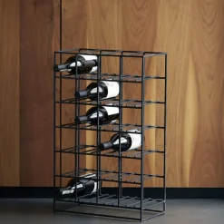 24 wijnrek - zwart