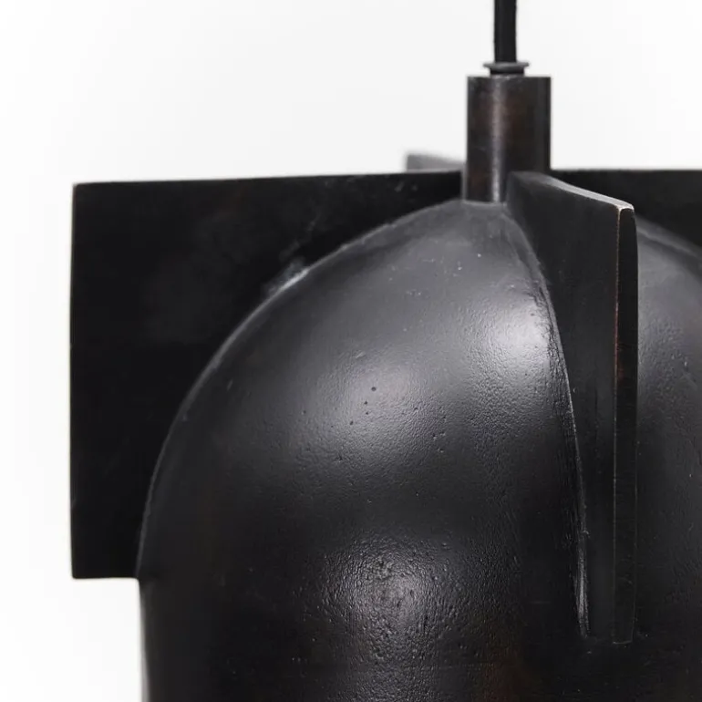 Akola hanglamp LED - bruin messing Ø18cm