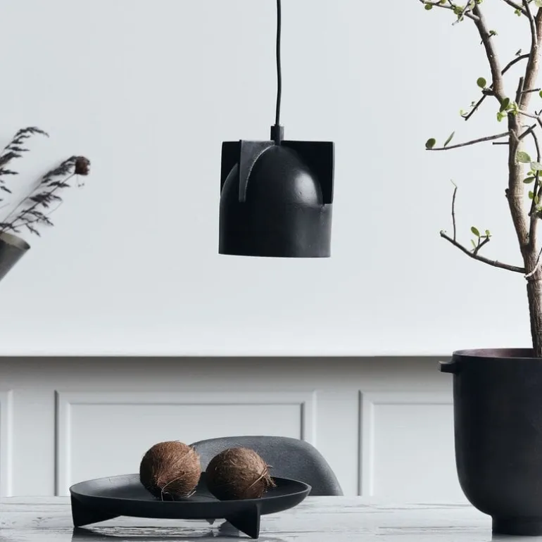 Akola hanglamp LED - bruin messing Ø18cm