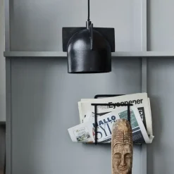 Akola hanglamp LED - bruin messing Ø18cm