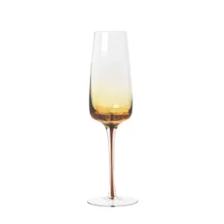 Amber champagne glazen - set van 12 stuks