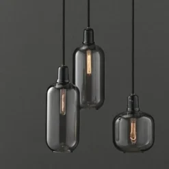 AMP Large hanglamp smoke zwart