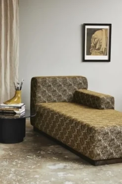 Amur chaise longue - olijf groen