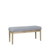 Bank met kussen - naturel/grijs