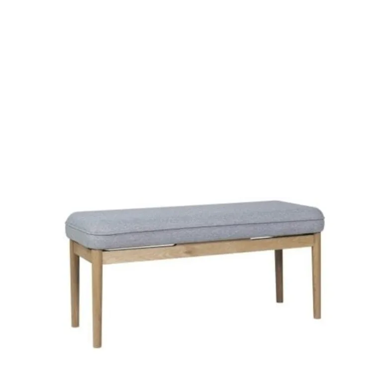 Bank met kussen - naturel/grijs