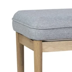 Bank met kussen - naturel/grijs