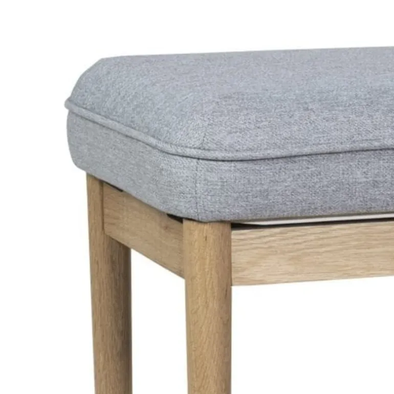 Bank met kussen - naturel/grijs