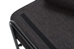 Bank metaal/hout - zwart inclusief kussens