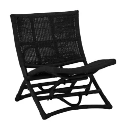 Baz lounge stoel rotan - zwart