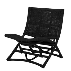 Baz lounge stoel rotan - zwart