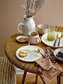 Bea bord naturel - set van 6 stuks Ø22 cm