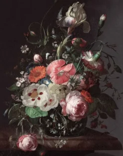 Behangpaneel Golden Age Flowers