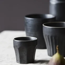 Berica espresso kopjes zwart - set van 12 stuks