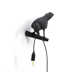 Bird lamp looking left zwart outdoor - 14727