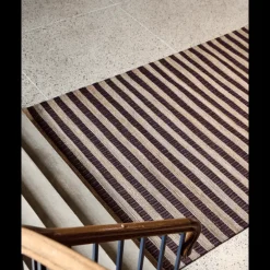 Block vloerkleed 300x200cm bruin/naturel - 900000178