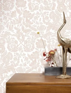 Bloemen behang nude 100x280cm - FR-007