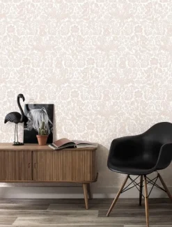 Bloemen behang nude 100x280cm - FR-007