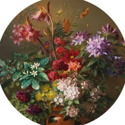 Bloemen behangcirkel SC-076 ø142,5cm