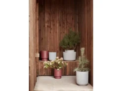 Bloempot lichtgrijs - set van 2 stuks