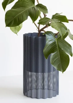 Bloempot metaal - grijs