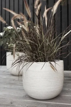 Bloempot set naturel fiberstone