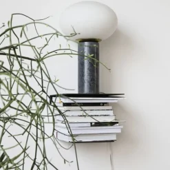 Book wandplank zwart 32x25x23cm