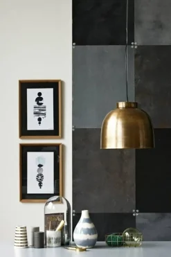 Bowl hanglamp messing