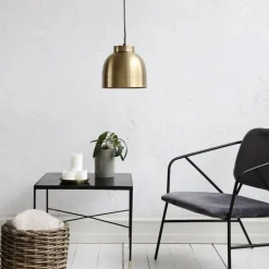 Bowl hanglamp messing Ø22x20cm