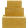 Box opbergdozen set van 3 stuks - geel