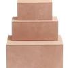 Box opbergdozen set van 3 stuks - roze