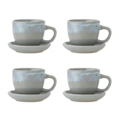 Brenta kop en schotel blauw set van 4 stuks - 82072417