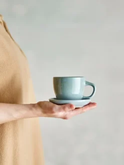 Brenta kop en schotel blauw set van 4 stuks - 82072417