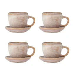 Brenta kop en schotel roze set van 4 stuks - 82072414