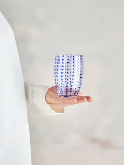 Brinley glazen blauw set van 4 stuks - 82072202