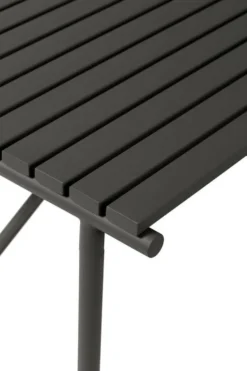 Buitentafel metaal - zwart 90x90xh76cm