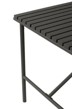 Buitentafel metaal - zwart 90x90xh76cm