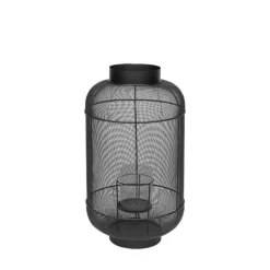 Bull lantaarn metaal/glas -Ø36XH67CM