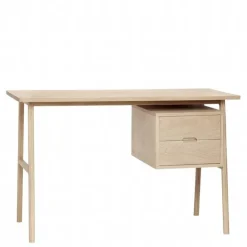 Bureau met 2 opberglades hout