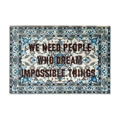 Burnt vloerkleed we need people - 18225