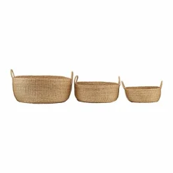Carry mand naturel - set van drie