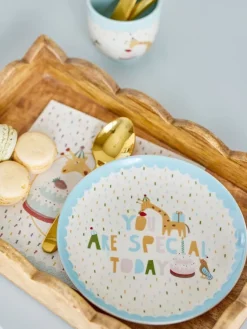 Celebrate borden blauw set van 6 stuks - 82063092