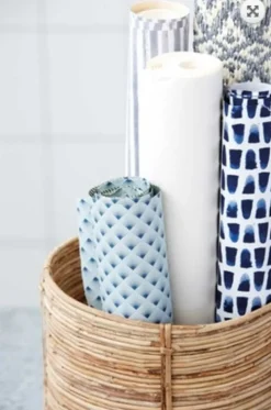 Chaka set van 3 rotan manden rond