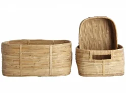 Chaka set van 3 rotan manden