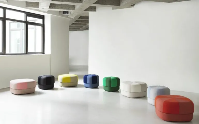 Circus poef duo large geel - 605824