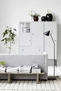 Club vloerlamp messing ijzer