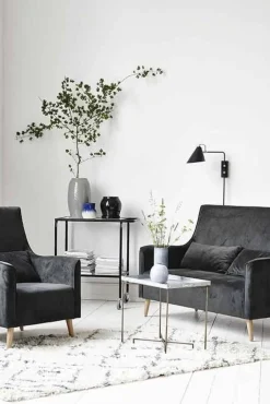 Club wandlamp zwart metaal messing