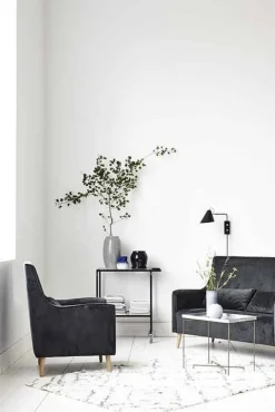 Club wandlamp zwart metaal messing