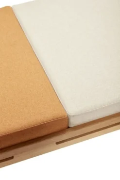 Dagbed inclusief kussens - beige/oranje