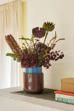 Deux Pots bloempotten/vazen paars/blauw - 211912