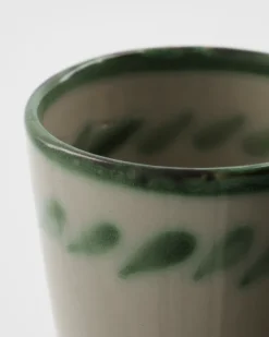 Diva mokken gebroken wit/groen set van 4 stuks - 900000469